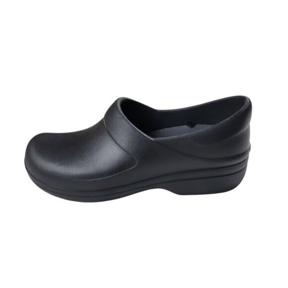CROCS Rubber Clogs Neria Pro Work Black Slip On Shoes - Picture 1 of 9
